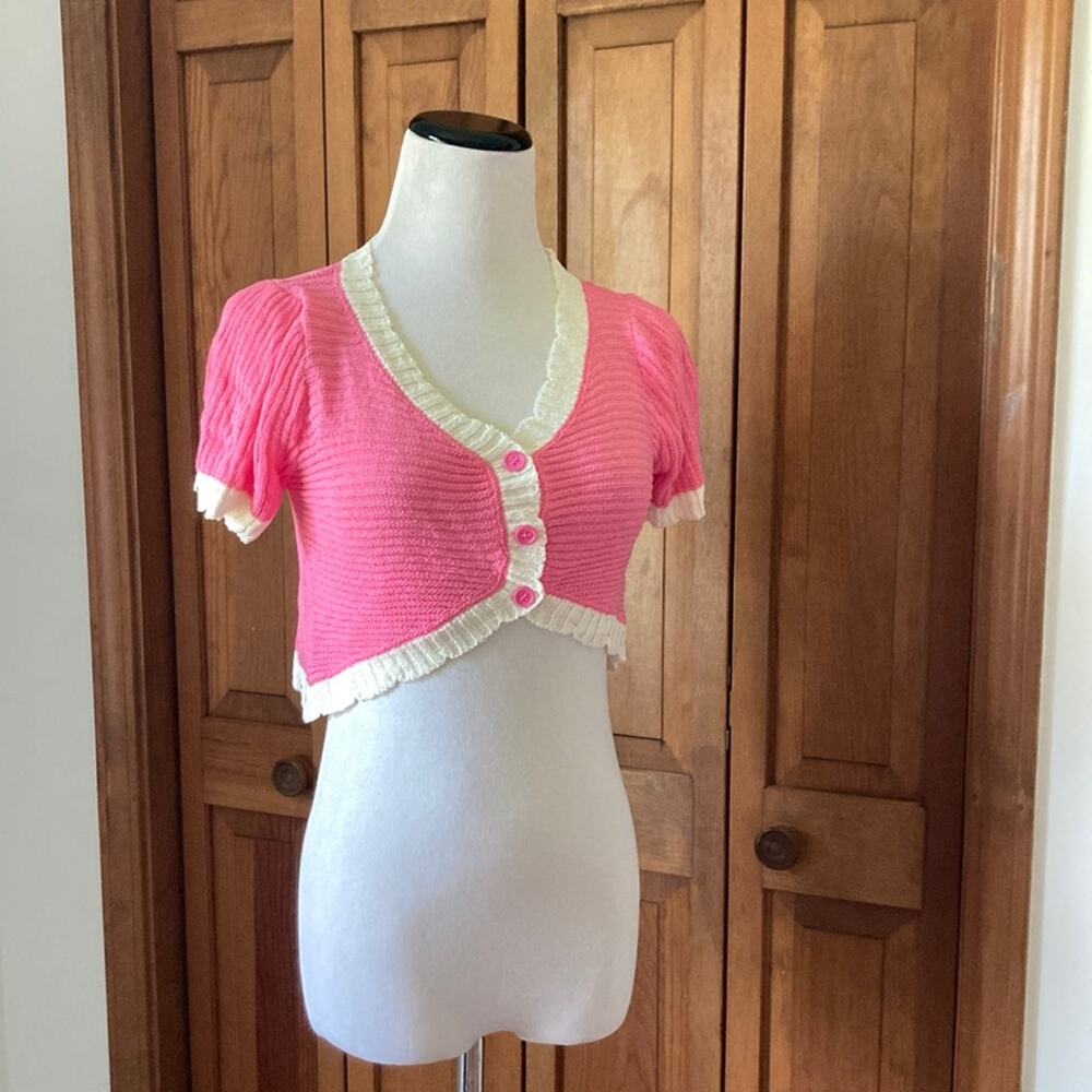 NWT Cider Bright Pink Shrug, Size S